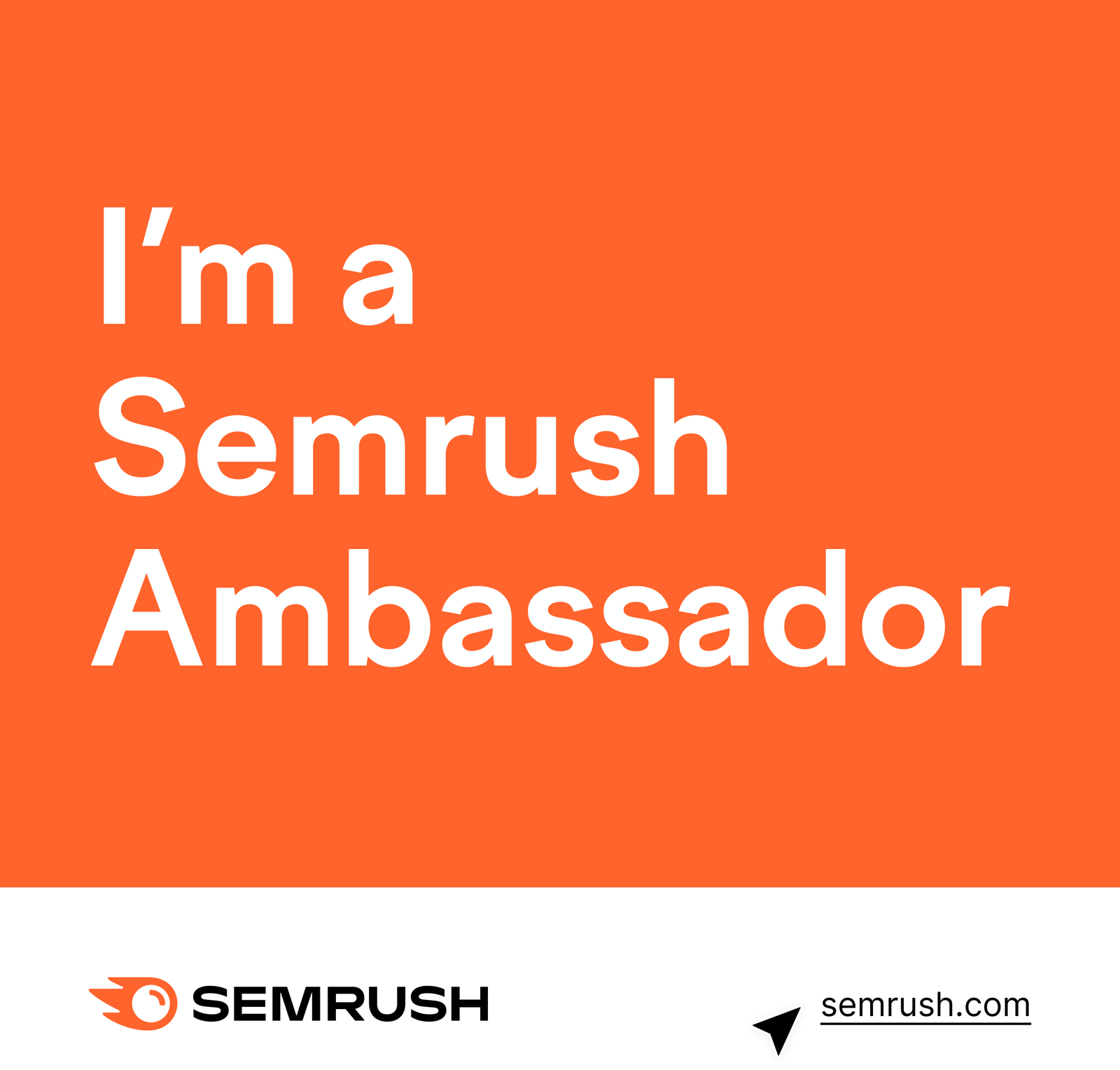 Semrush Ambassador badge